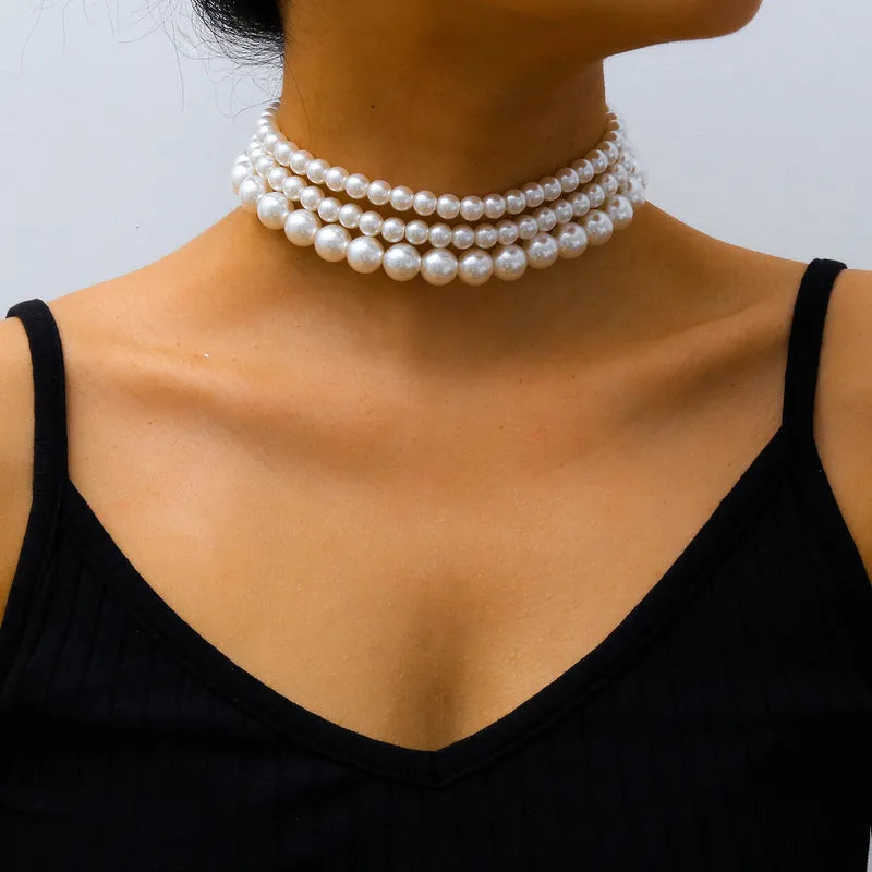 Boho Multi-layer Pearl Chain Necklace