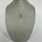 Elegant Geometric Rose Gold-Tone Pendant Necklace