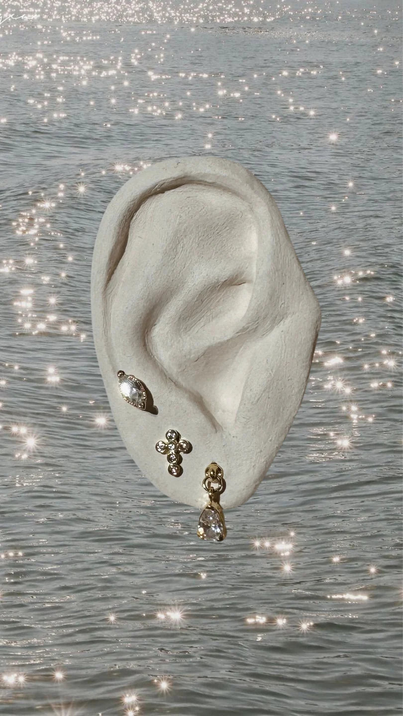 Elegant Cross Stud Earrings