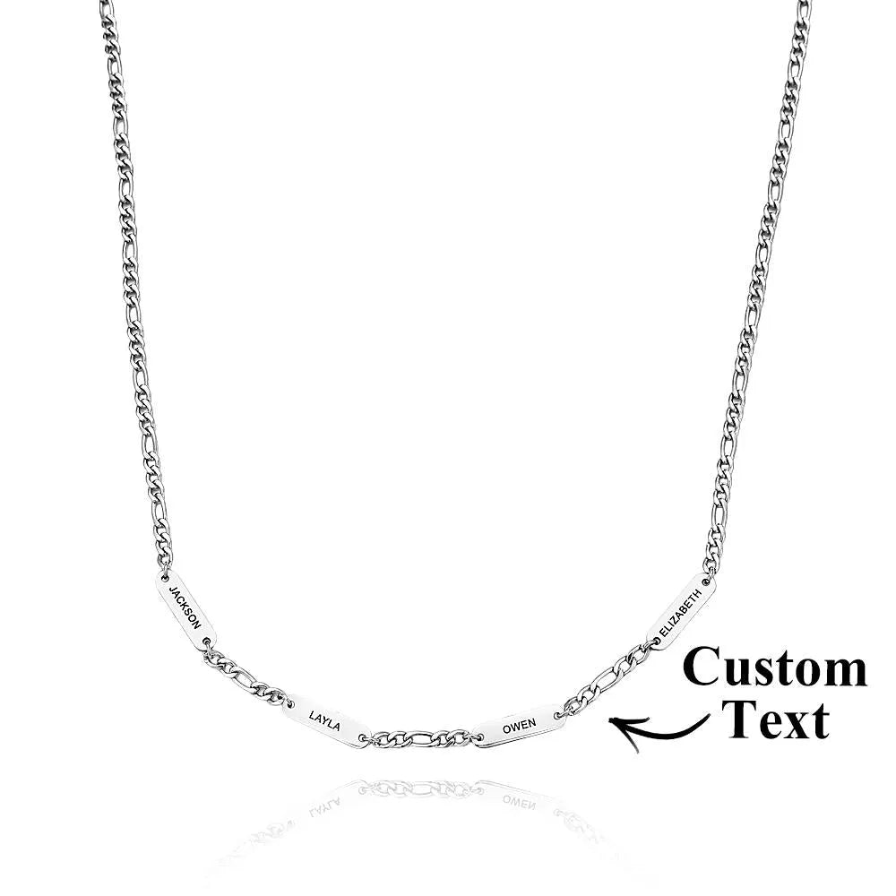 Personalized Stainless Steel Chain Necklace Fashionable Engravable Jewelry Gift for Men TJ-NP-0165