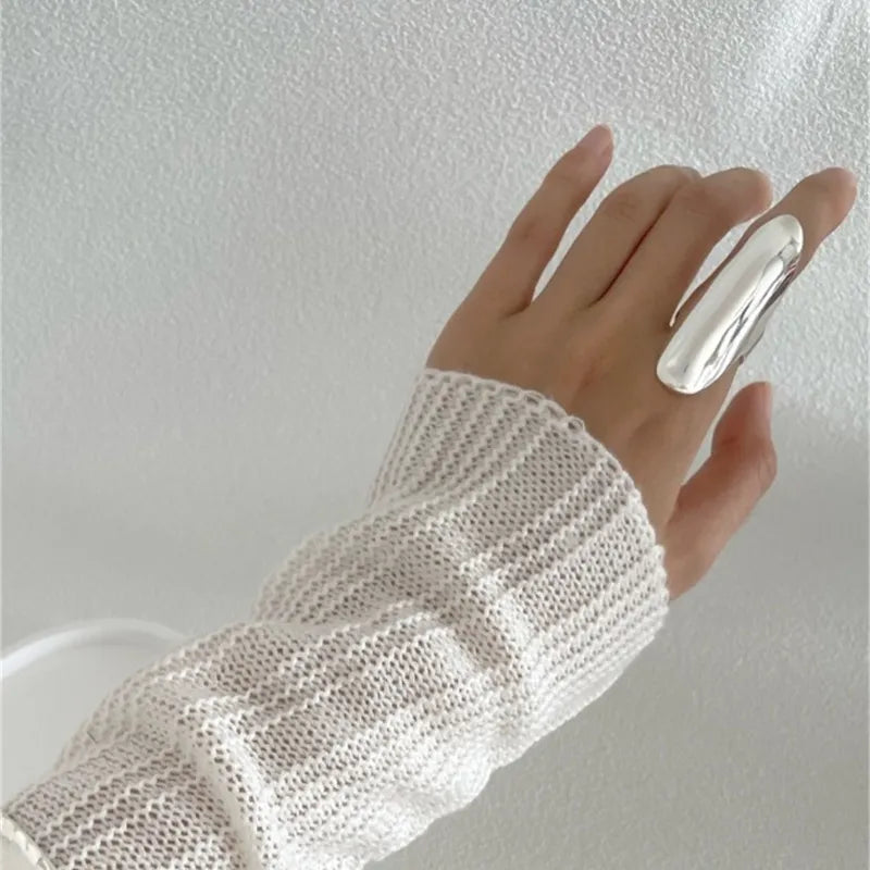 Exaggerated Punk Polished Open Rings