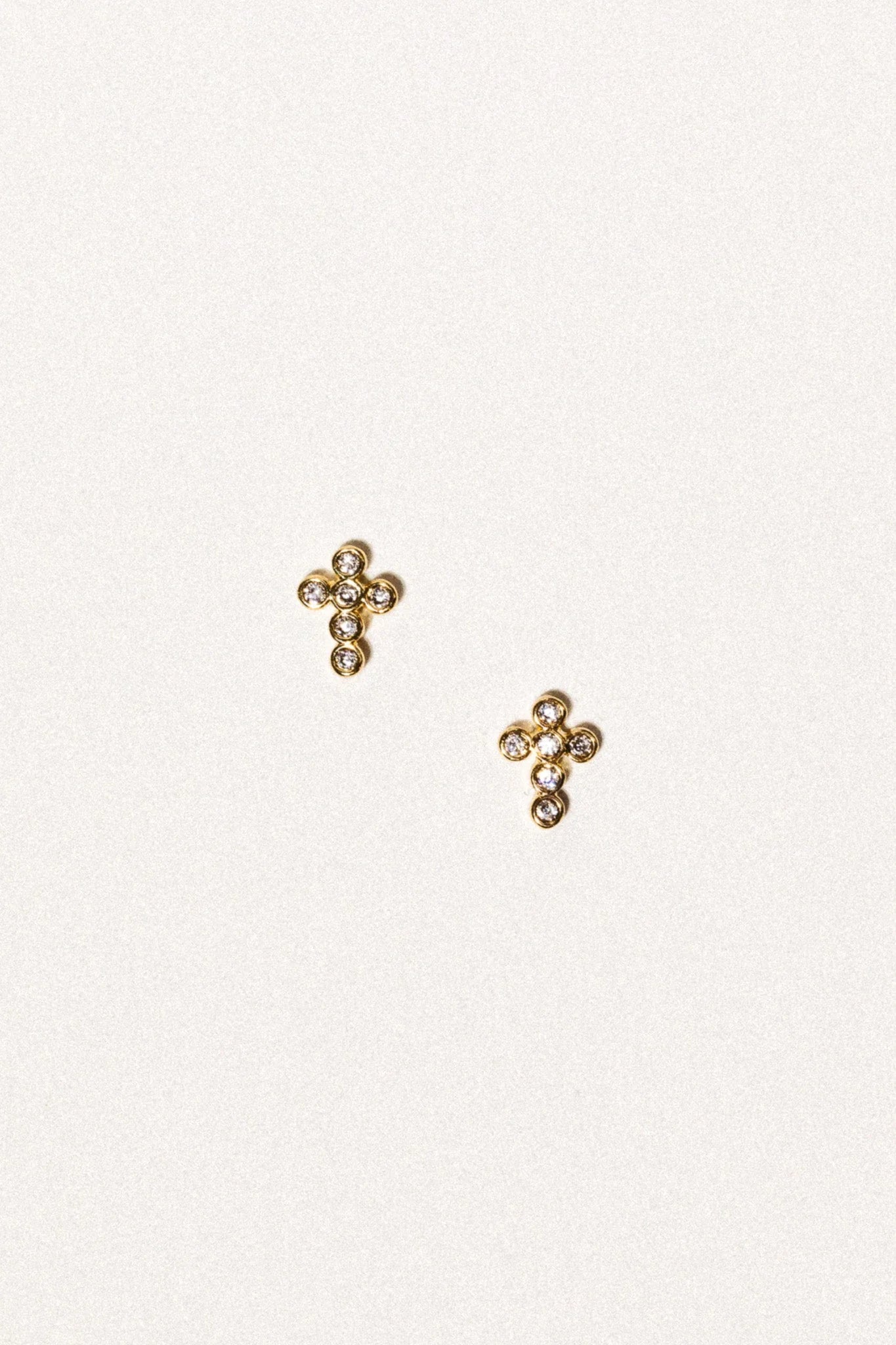 Elegant Cross Stud Earrings
