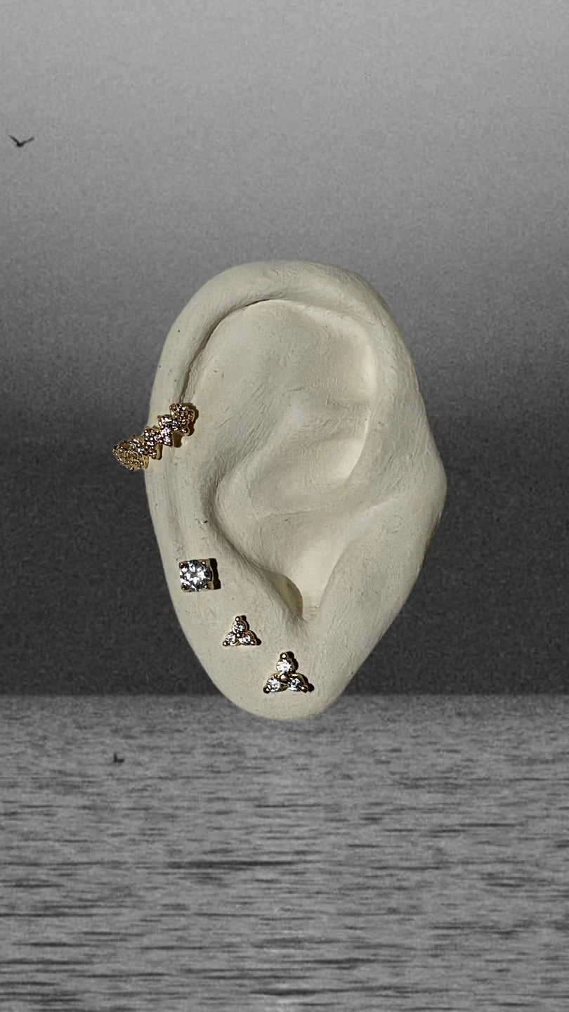 Elegant Cubic Zirconia Stud Earrings