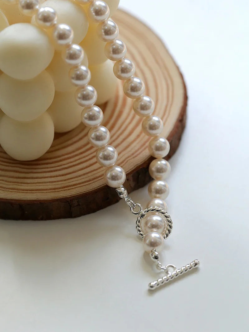 Elegant Faux Pearl Choker Necklace