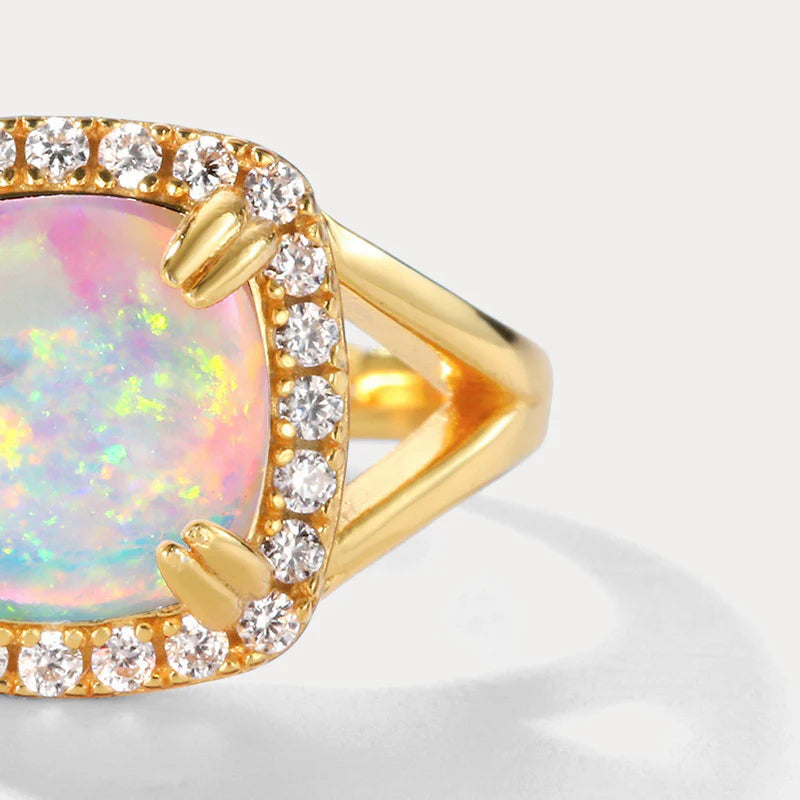 Elegant Crystal Aura Ring