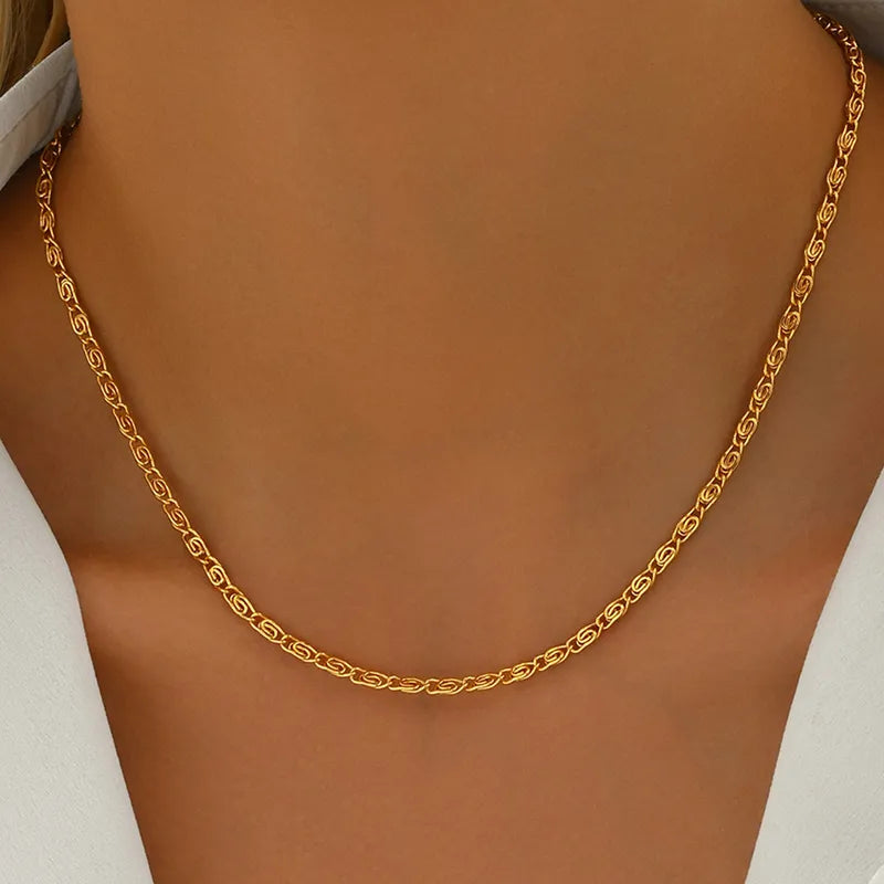 Solid Color Iron Necklace