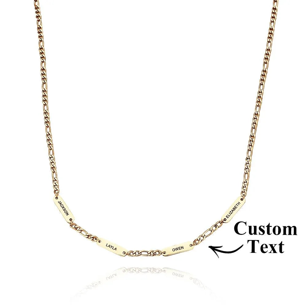 Personalized Stainless Steel Chain Necklace Fashionable Engravable Jewelry Gift for Men TJ-NP-0165